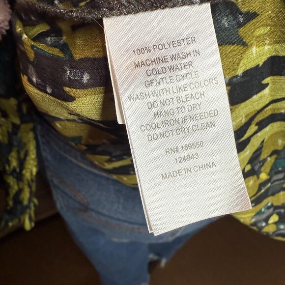 Maison d’Amélie Paris Abstract Floral Blouse Women’s M Pleated Sleeve Boho Chic - Picture 8 of 10